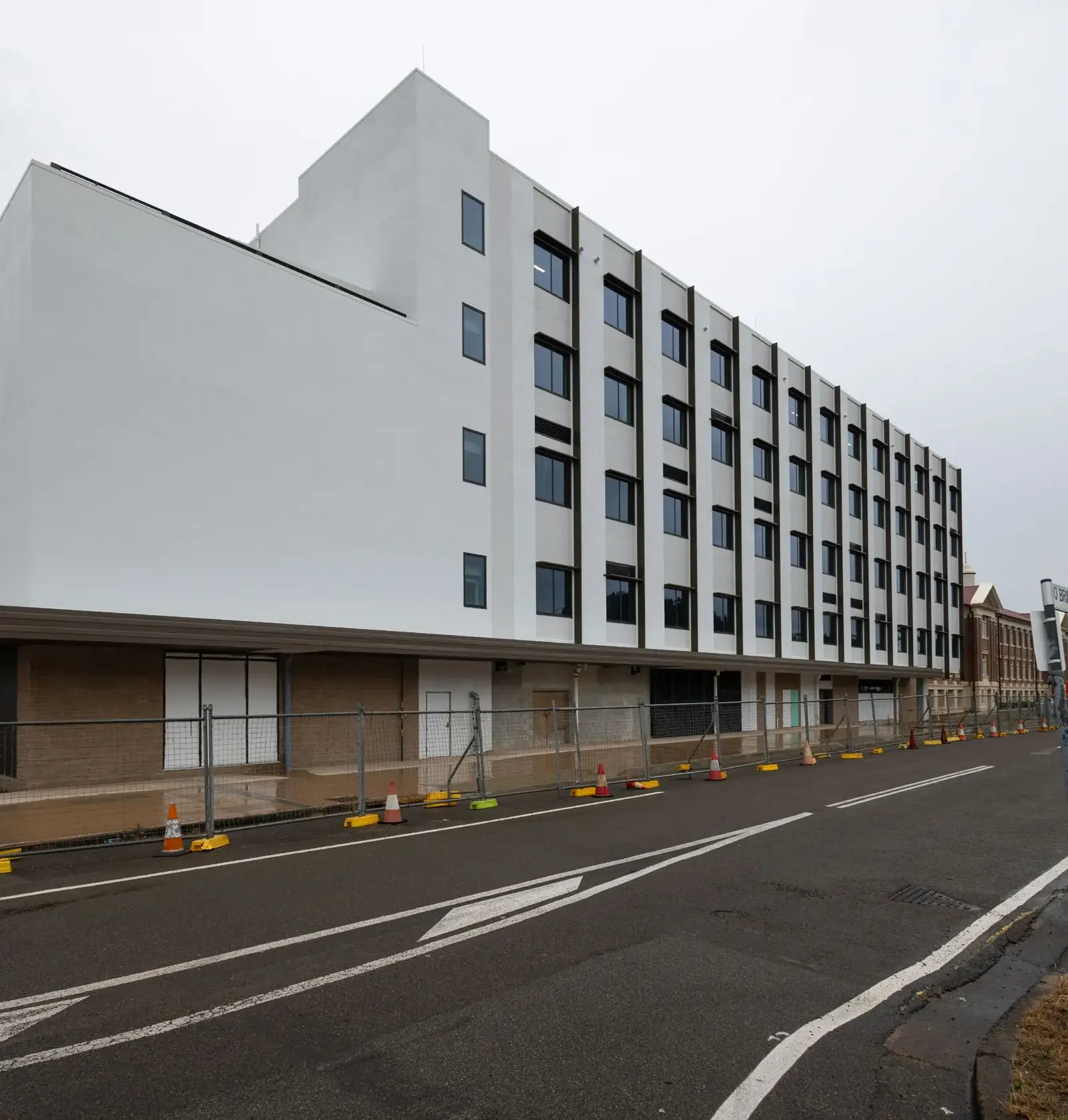 Facade of the five level Weststate Hospital building