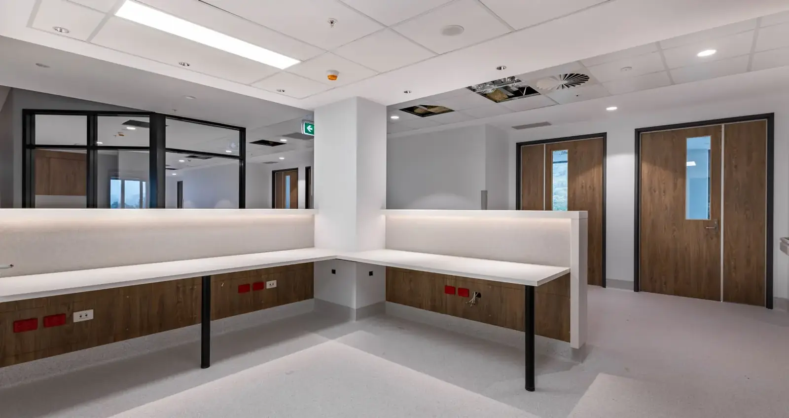 Fitted-out inpatient room on level 3