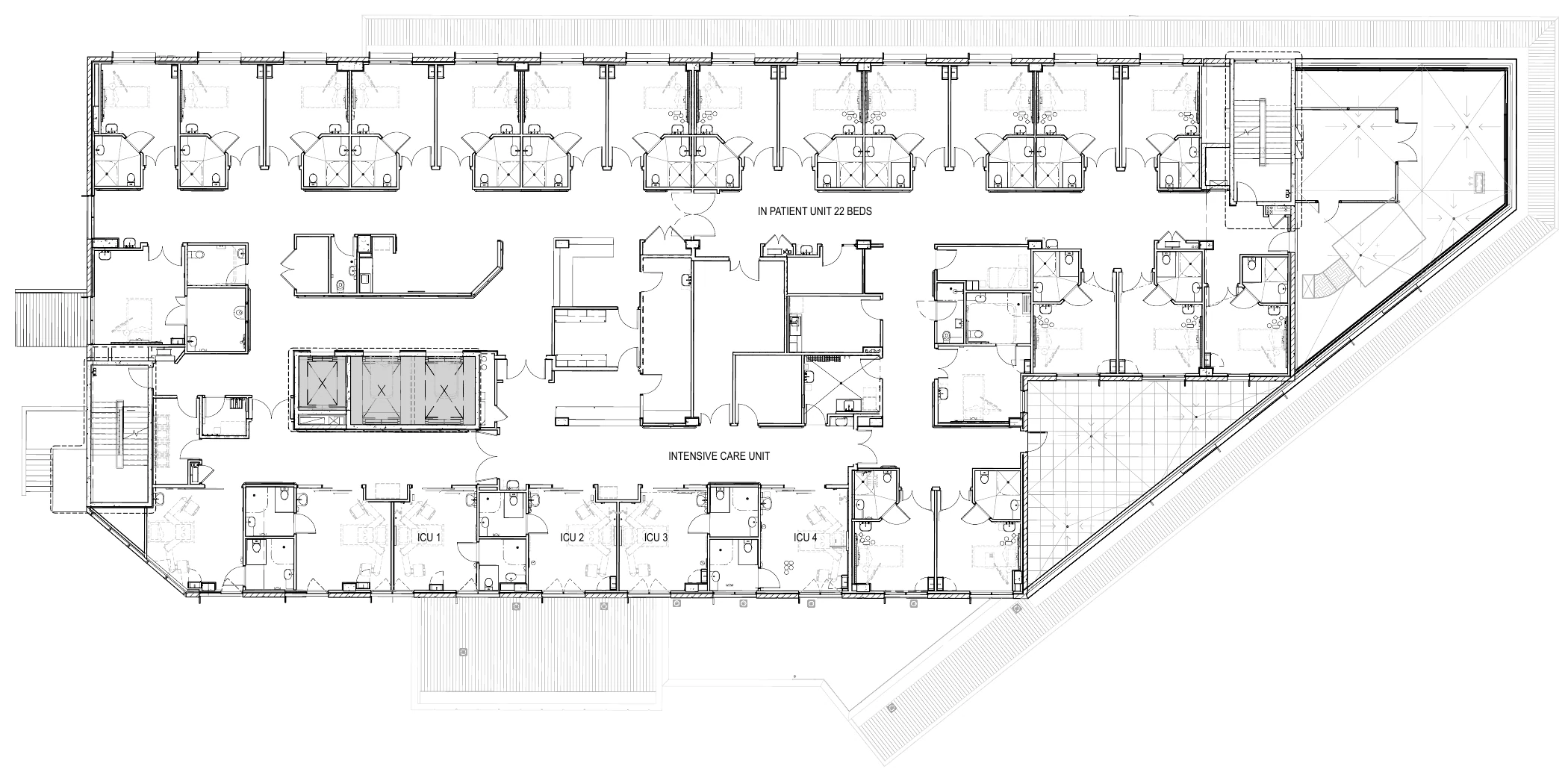 Floor plan: Hospital, level 3, fitout complete